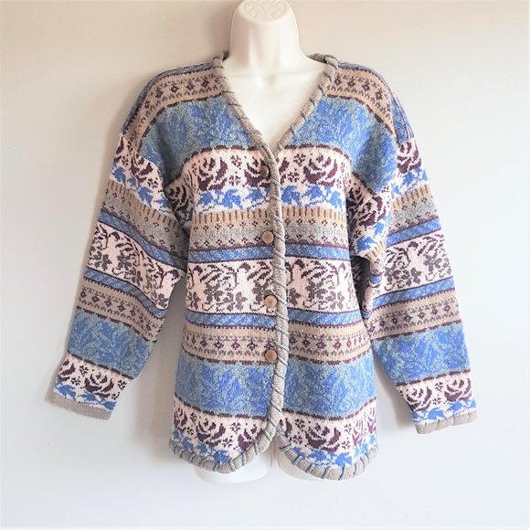 Two Roads Sweaters - Two Roads vintage 100% wool sweater cardigan.